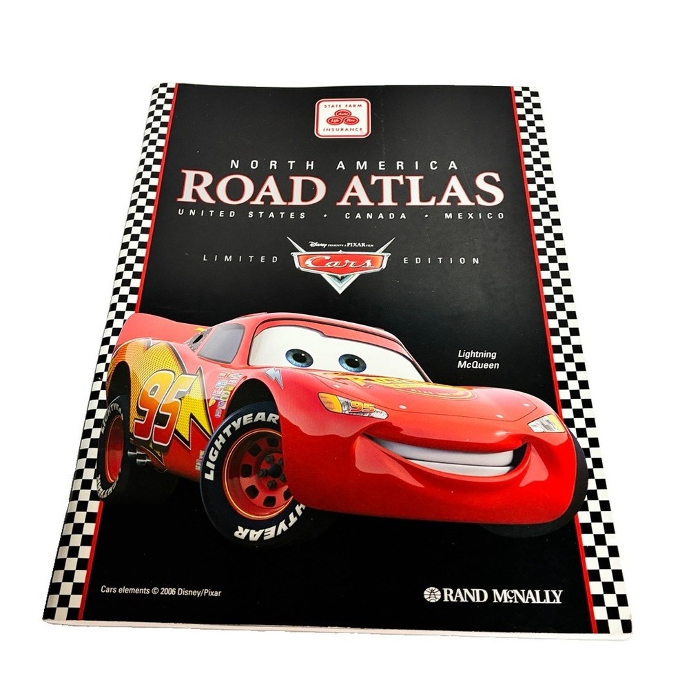 State Farm Disney Cars Rand McNally North America Road Atlas Limited Edition